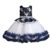 Polyester Soft & Ball Gown Girl One-piece Dress Cute embroider floral PC