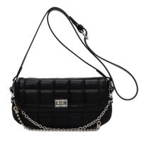 PU Leather Easy Matching Crossbody Bag with chain plaid PC