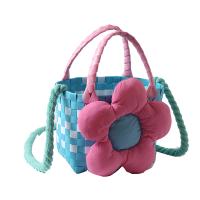 PVC & Nylon Easy Matching & Weave Handbag & attached with hanging strap floral PC