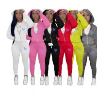 Polyester Ensemble occasionnel de femmes Imprimé Solide plus de couleurs pour le choix Ensemble
