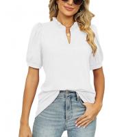 Katoen Vrouwen short sleeve blouses Lappendeken Solide meer kleuren naar keuze : stuk