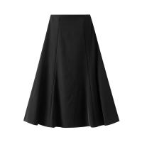 Polyester High Waist Skirt large hem design patchwork Solid PC