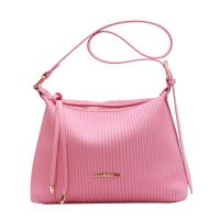 PU Leather Easy Matching Shoulder Bag soft surface striped PC