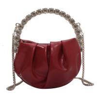 PU Leather Saddle & Easy Matching Handbag with rhinestone PC