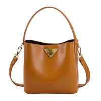 PU Leather Easy Matching & Bucket Bag Handbag attached with hanging strap Solid PC