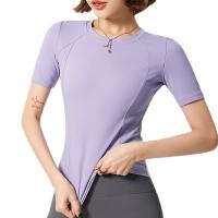 Polyamide Vrouwen korte mouw T-shirts Solide meer kleuren naar keuze stuk