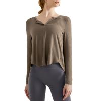 Viscose-vezel & Spandex Vrouwen lange mouw T-shirt Solide meer kleuren naar keuze stuk