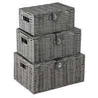 Plastic Storage Basket for storage & three piece weave Solid PC