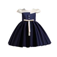 Polyester Soft & Ball Gown Girl One-piece Dress Cute bowknot pattern PC