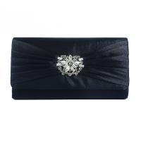 Polyester hard-surface Clutch Bag with chain & with rhinestone Solid PC