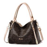 PU Leather Shoulder Bag large capacity & soft surface & attached with hanging strap letter PC