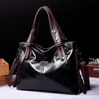 PU Leather Handbag large capacity & soft surface & attached with hanging strap PC