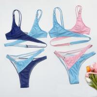 Spandex & Polyester Bikini Imprimé Patchwork plus de couleurs pour le choix Ensemble