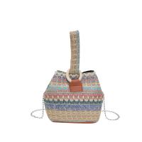 Straw Bucket Bag Woven Tote attached with hanging strap PC