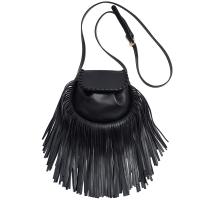 PU Leather Tassels Crossbody Bag soft surface Solid PC