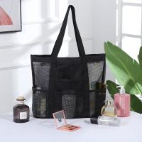 Polyester Beach Bag Shoulder Bag large capacity & breathable black PC