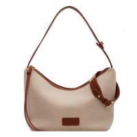 PU Leather & Canvas Easy Matching Shoulder Bag large capacity PC