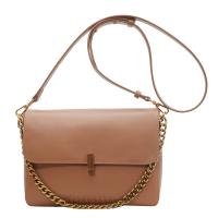 PU Leather Easy Matching Crossbody Bag with chain Solid PC