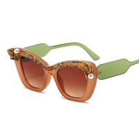 PC-Polycarbonate Sun Glasses for women & anti ultraviolet & sun protection & with rhinestone PC