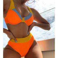 Polyester Bikini & two piece orange Set