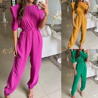 Polyester Long Jumpsuit slimming Solid PC