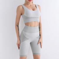 Polyamide Quick Dry Women Yoga Clothes Set & two piece Sport Bra & short patchwork Set