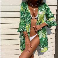 Polyester Swimming Cover Ups & loose printed green PC