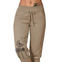Algodón Pantalones Mujer Capri, impreso, más colores para elegir,  trozo