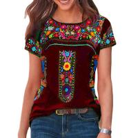 Polyester Frauen Kurzarm T-Shirts, Gedruckt, Zittern, mehr Farben zur Auswahl,  Stück
