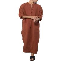 Cotton long style Muslim Cloth & loose & breathable Solid PC