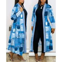 Polyester Plus Size Women Coat & loose printed PC