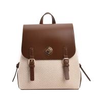 Cloth & PU Leather Easy Matching & Vintage Backpack contrast color PC