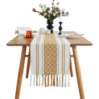 Cotton Tassels Table Runner durable Solid PC