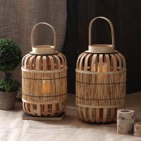 Wooden & Wheat Straw Creative Candle Holder handmade PC