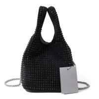 PU Leather Bucket Bag Handbag with rhinestone PC