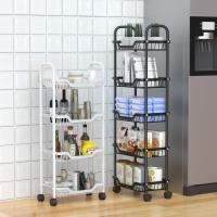 Carbon Steel Multifunction Kitchen Shelf for storage & with pulley PC