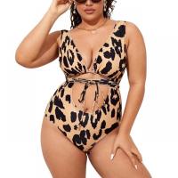Polyester Quick Dry & Plus Size Monokini printed leopard PC