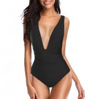 Polyamide One-piece Swimsuit deep V Solid PC