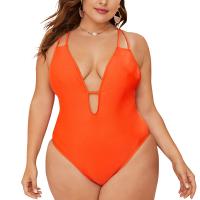 Polyester Plus Size One-piece Swimsuit backless Solid PC