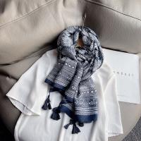 Polyester Vrouwen Sjaal Afgedrukt totempatroon Blauwe stuk