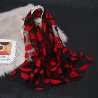Organza Women Scarf can be use as shawl & sun protection & thermal & breathable printed PC