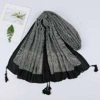 Organza Women Scarf can be use as shawl & sun protection & thermal & breathable printed gray PC