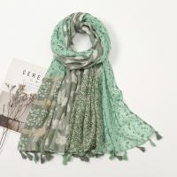 Polyester Tassels Women Scarf can be use as shawl & thermal printed shivering PC