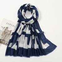 Cotton Linen Women Scarf dustproof & can be use as shawl & thermal & breathable printed letter PC