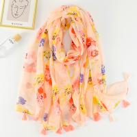 Polyester Women Scarf dustproof & sun protection & thermal & breathable printed shivering PC