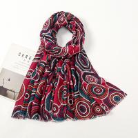 Polyester Tassels Women Scarf can be use as shawl & sun protection & thermal printed PC