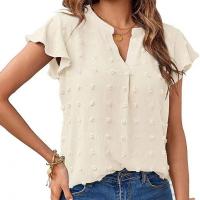 Chiffon Women Short Sleeve T-Shirts & loose & breathable patchwork Solid PC