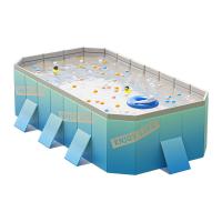 PVC foldable Inflatable Pool printed letter blue PC