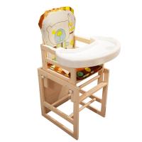 Wood & Plastic foldable Child Multifunction Dining Chair printed PC