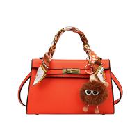PU Leather Easy Matching Handbag with hanging ornament PC